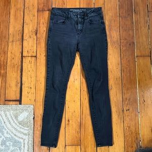 American Eagle super stretch high rise jegging - black - size 6